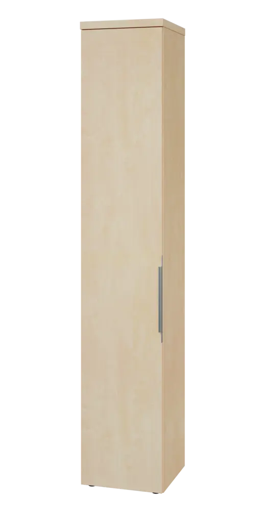 SIN 6 - 4D kancelářská skříň, 1-dveřová, levá, 2170x400x400, bříza světlá